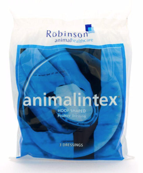 Animalintex poultice hoof shaped